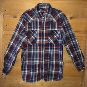 Mossimo Supply Co size XL plaid western style button from long sleeve shirt